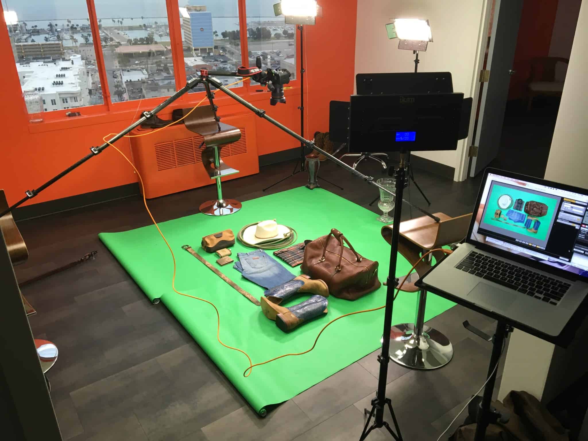 Studio set up for Corpus Christi Web Design, Branding and Photography