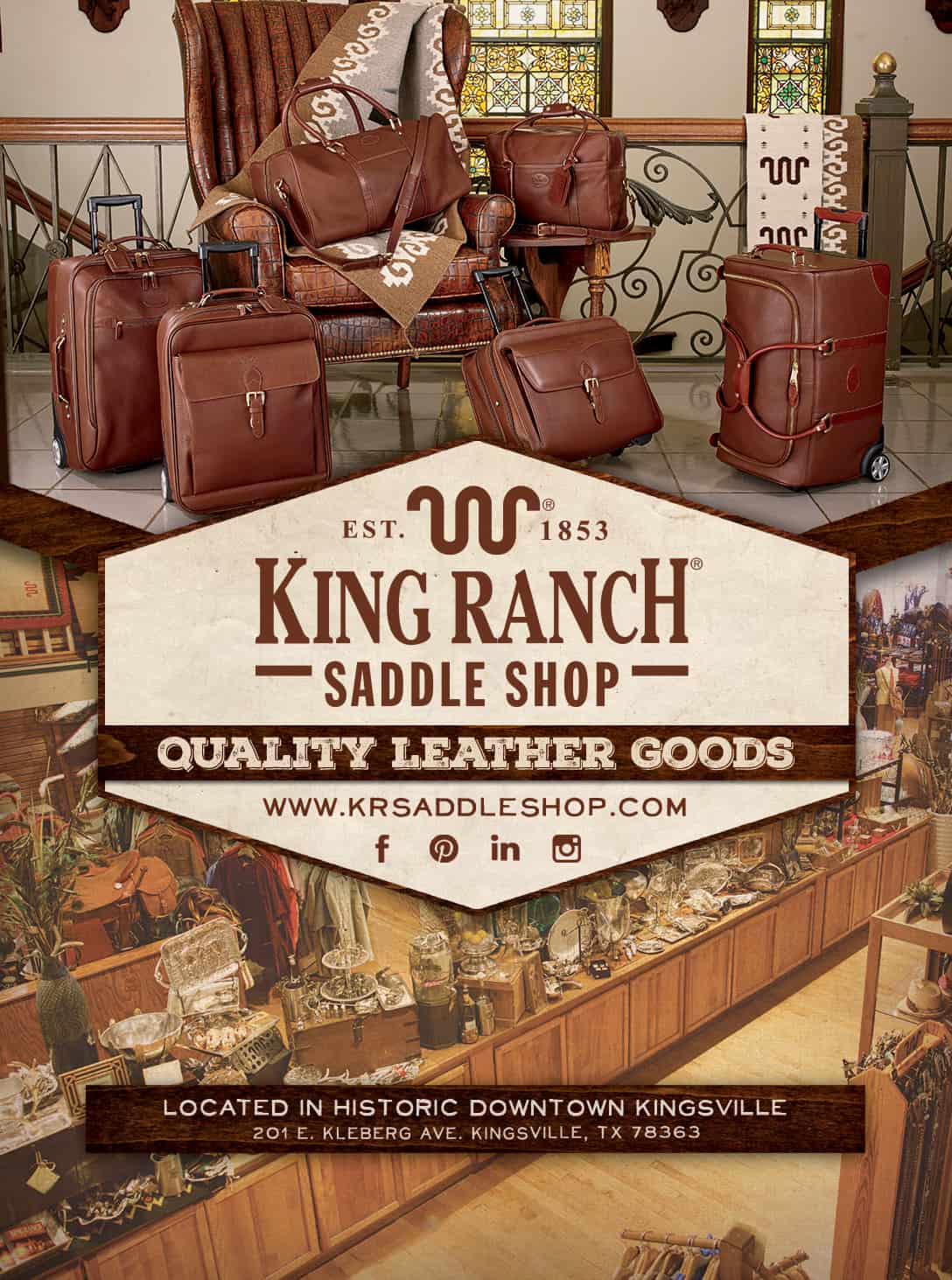 King Ranch Saddle Shop Visitors Guide Advertisement