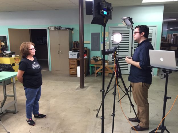 King Ranch Saddle Shop Interviews Hi-Res Media Group filming at the King Ranch Saddle Shop
