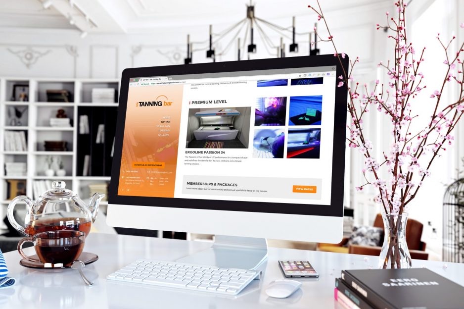 The Tanning Bar Website Design