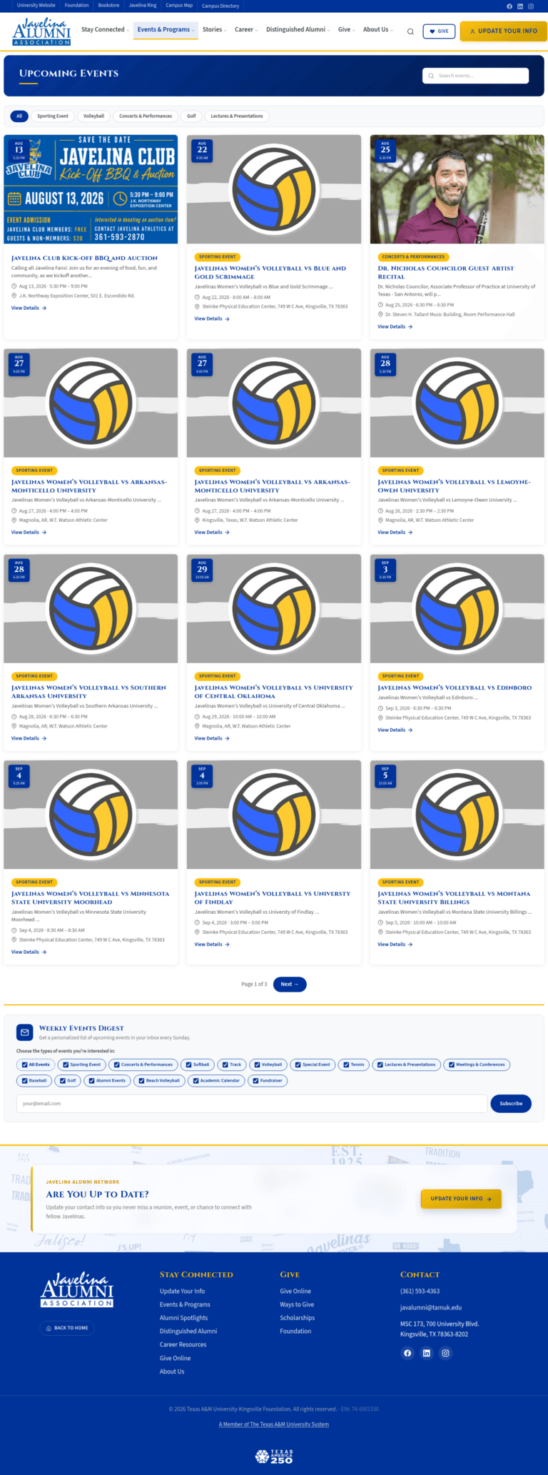 Event Calendar — Texas A&M University - Kingsville Alumni Association