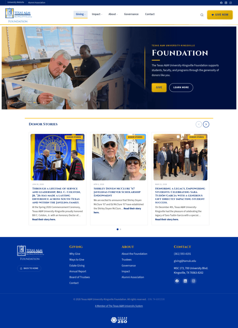 Foundation Homepage — Texas A&M University - Kingsville Alumni Association